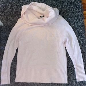 Baby pink cowl neck Express sweater
